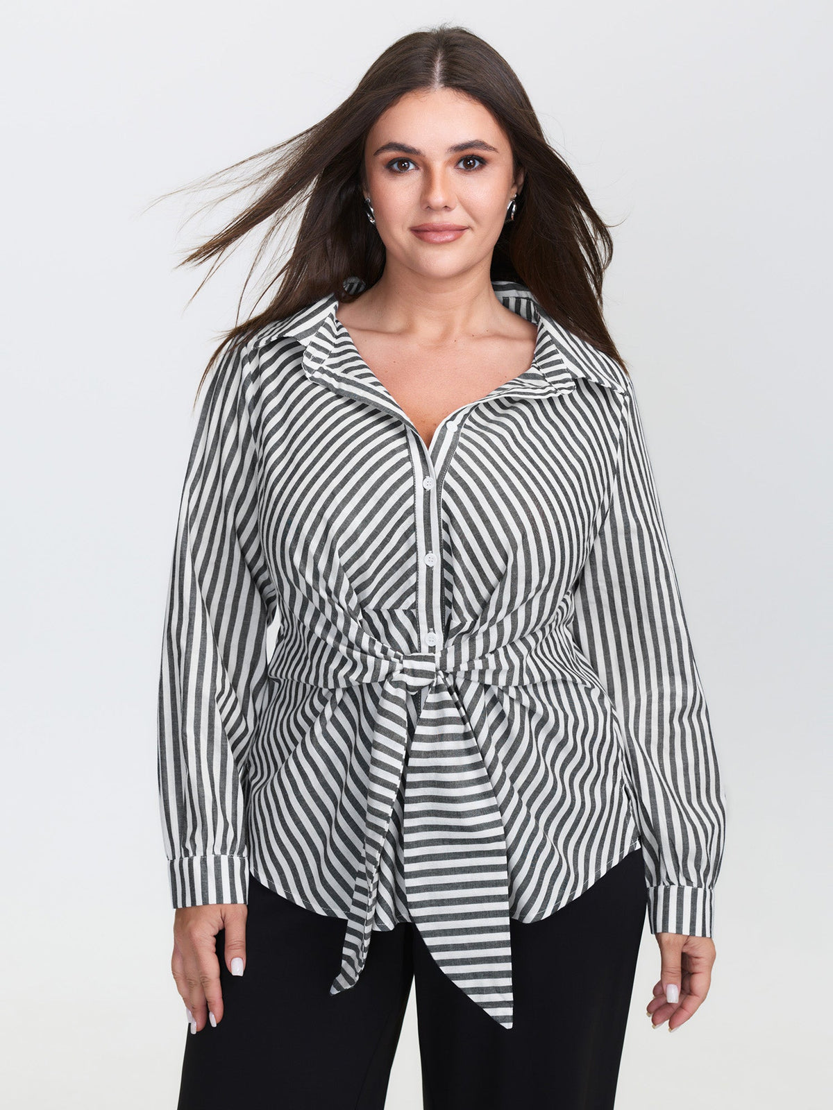 Pure Cotton Knotted Waist Blouse