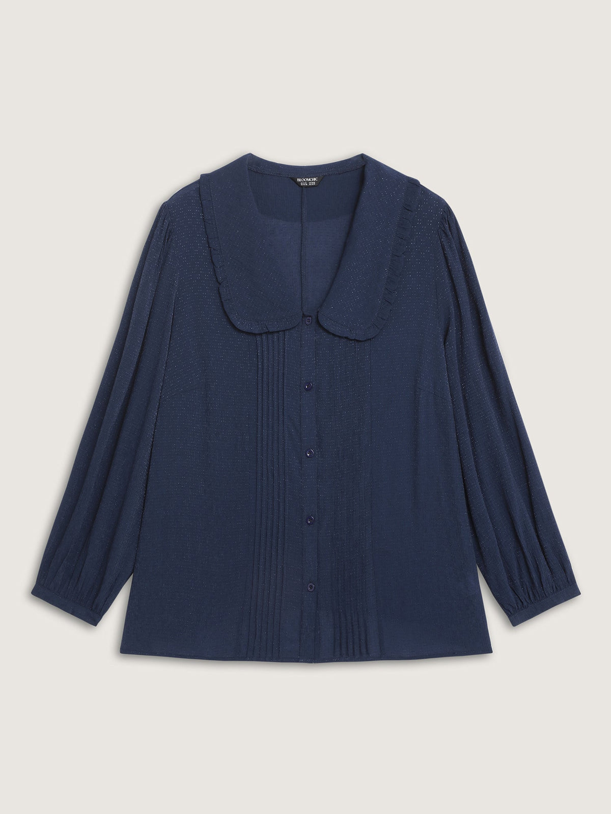 Rayon Textured Semi Sheer Placket Blouse