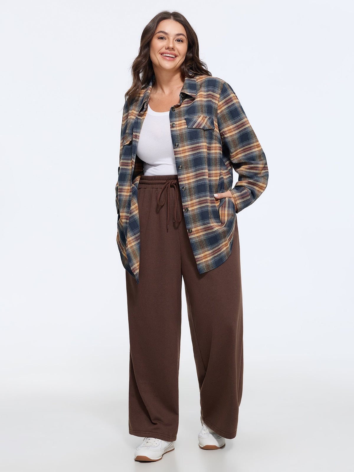 Plaid Print Button Down Shirt