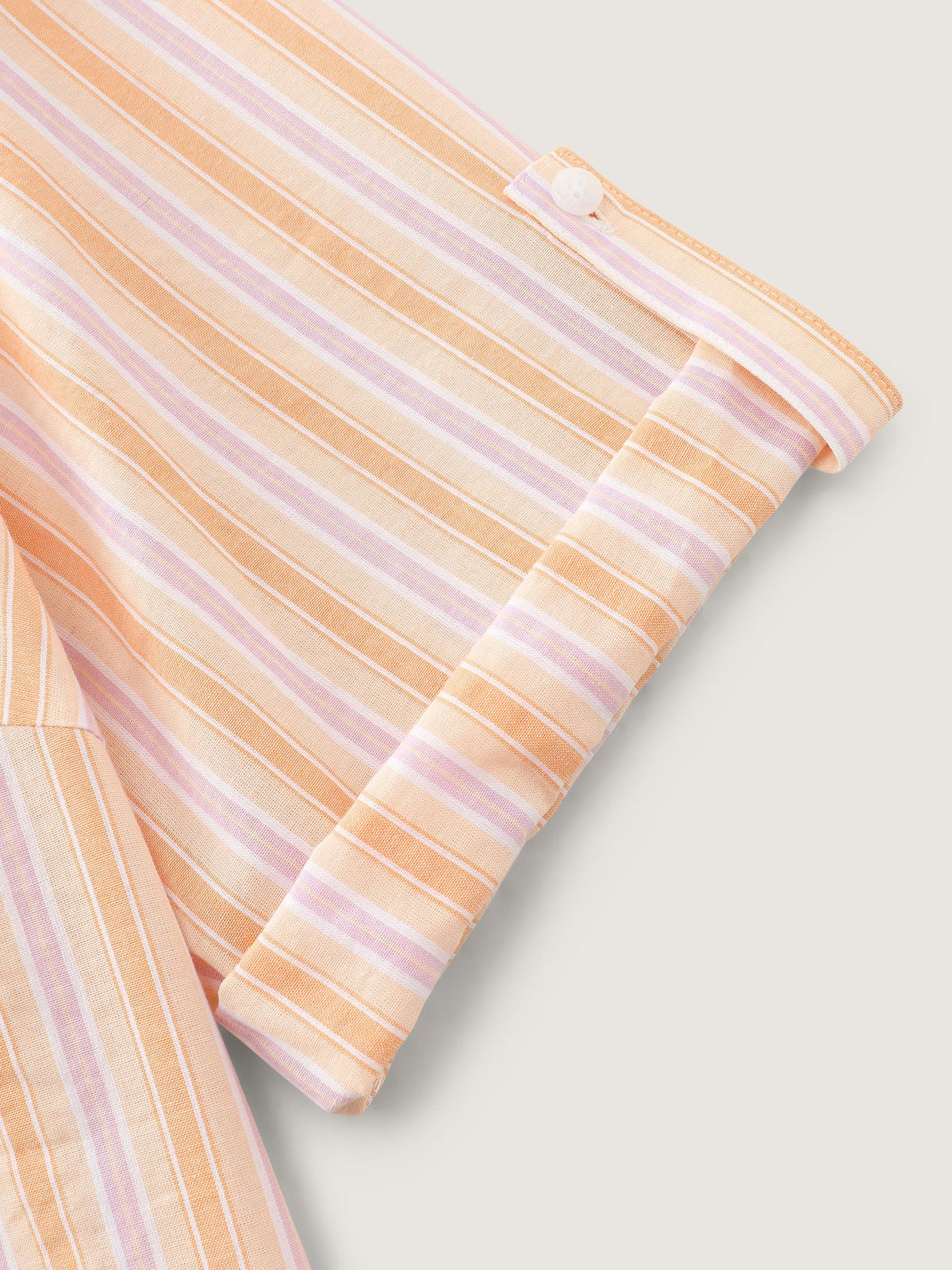 Cotton Striped Print Open-Front Shirt