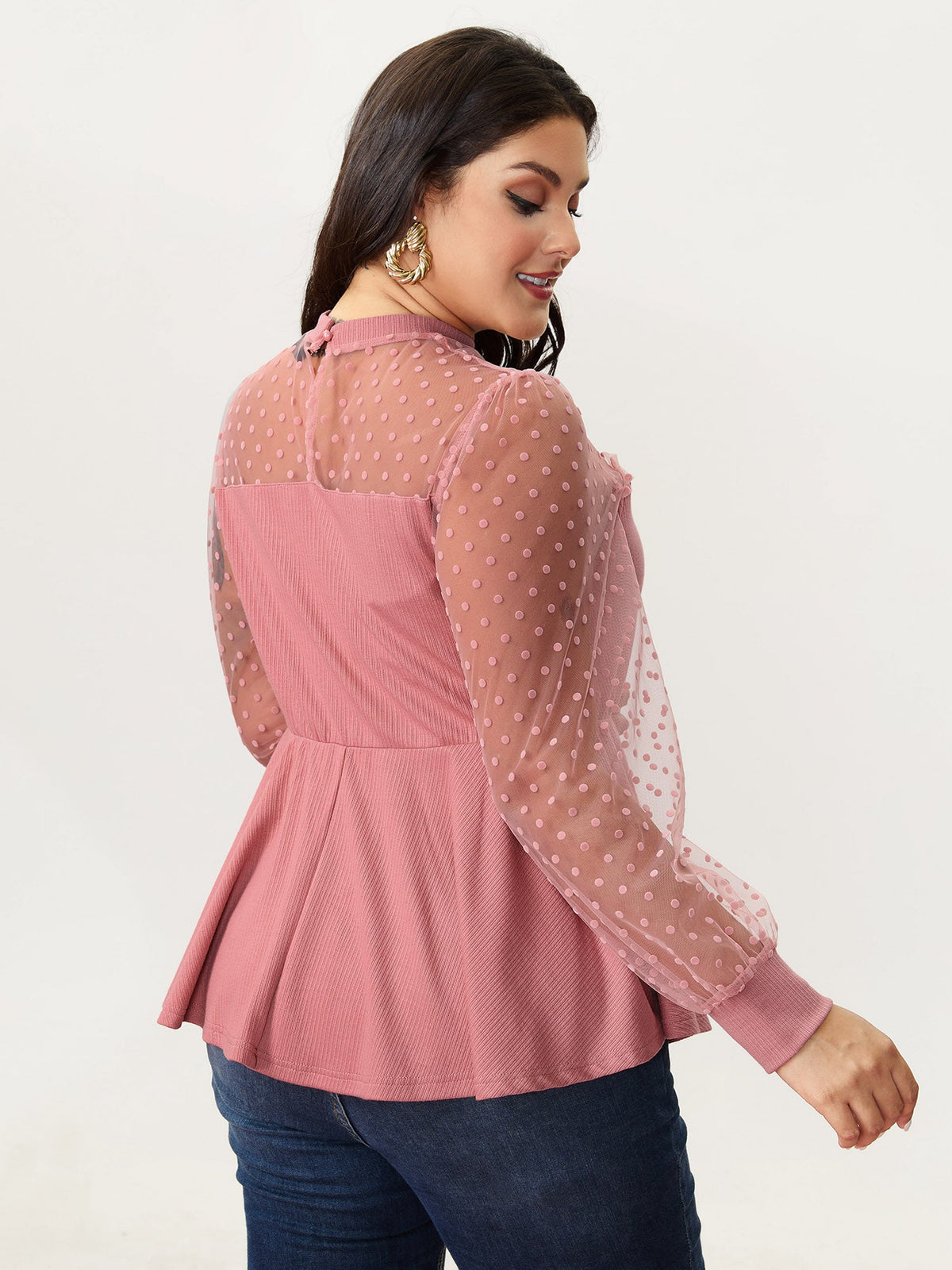 Love Notes Sheer Sleeve Cut-Out Blouse