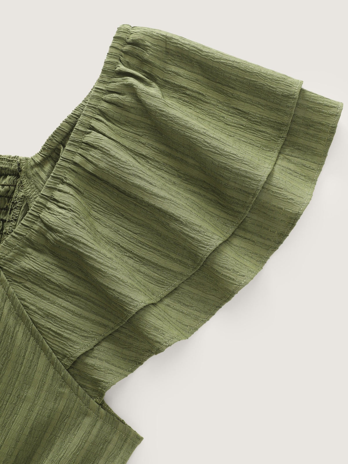 Square Neck Textured Shirred Back Blouse