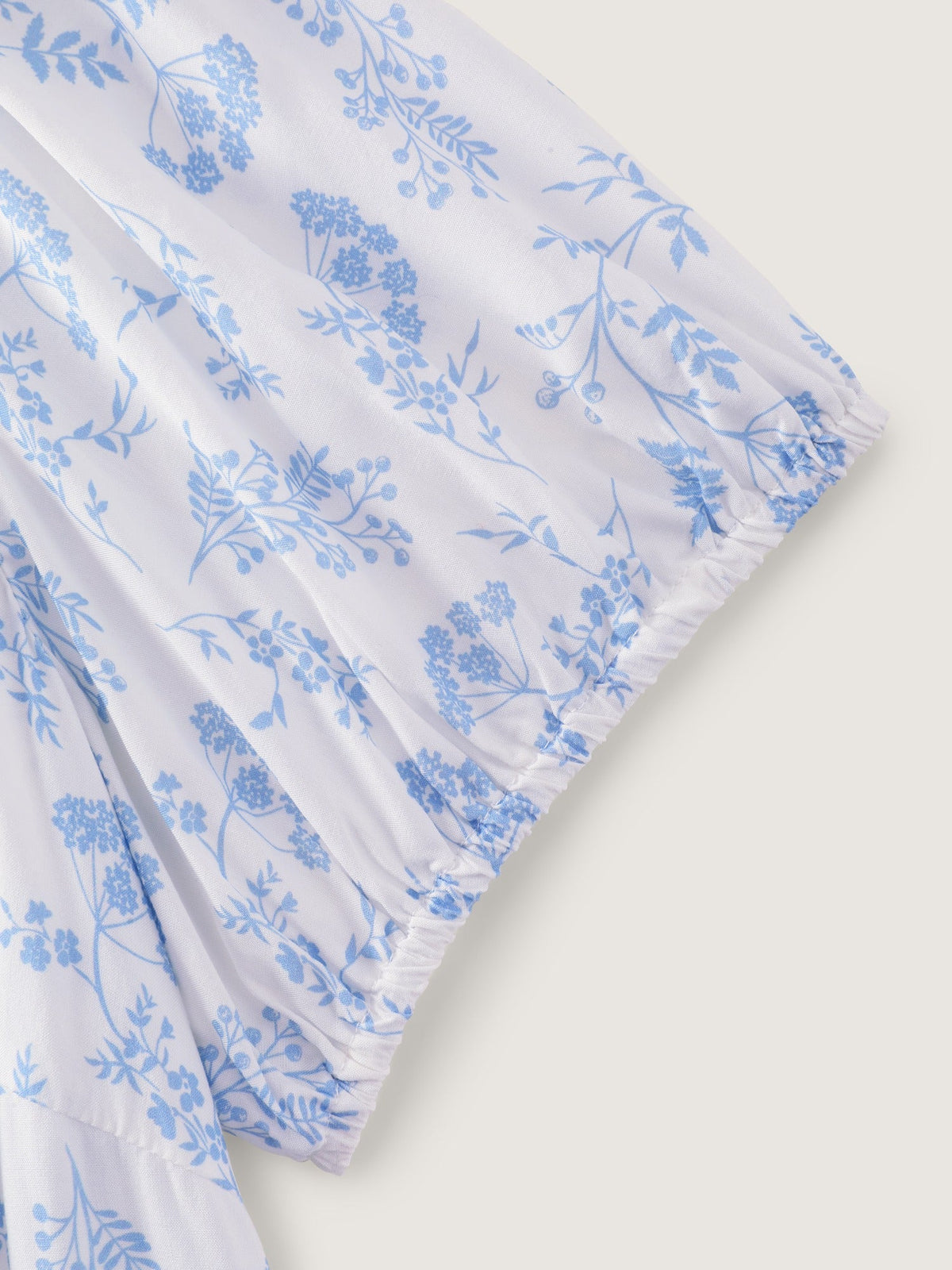 Supersoft Floral Print Square Neck Pleat Blouse