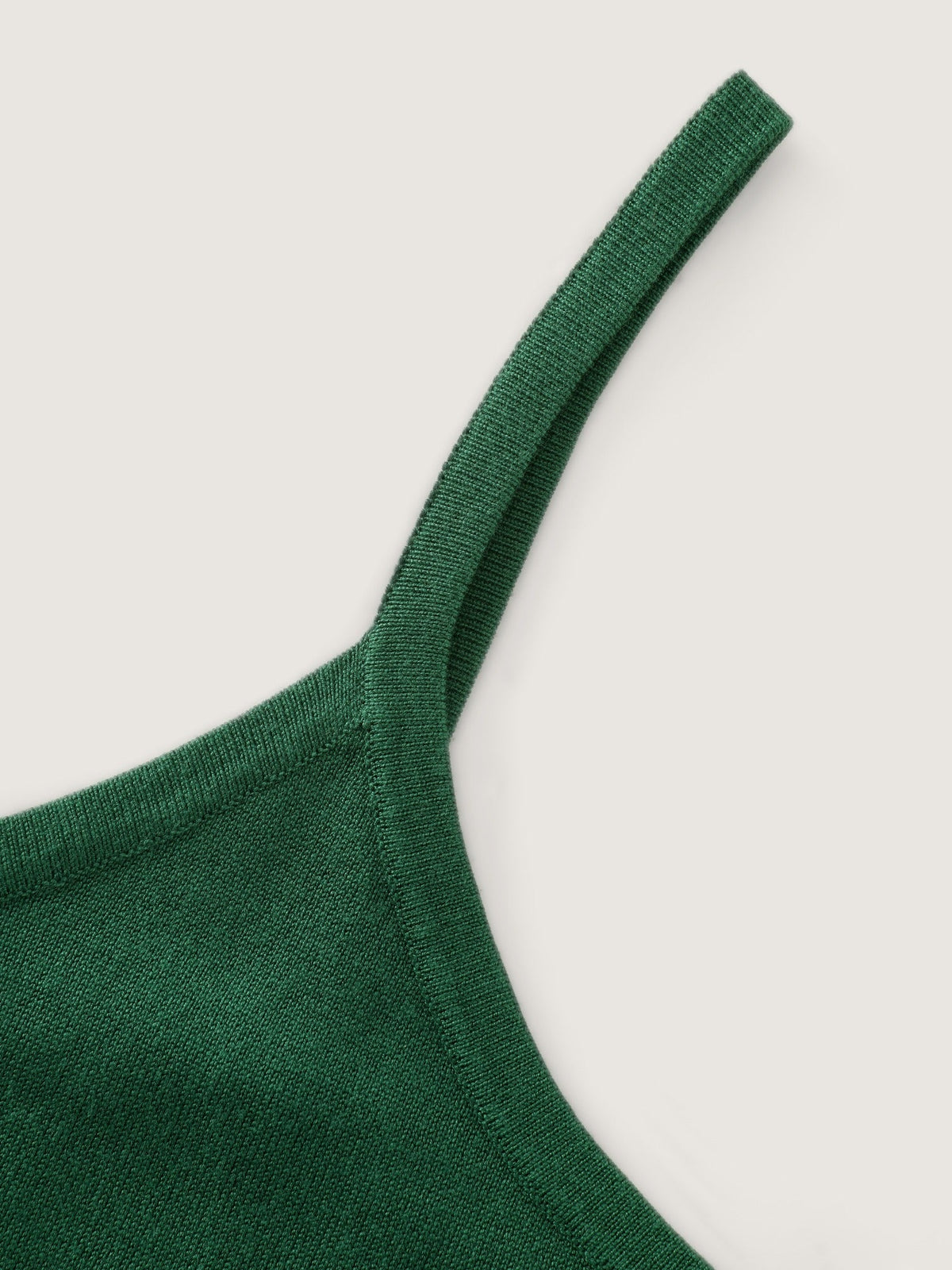 Solid Rib Thin Strap Sweater Mini Dress