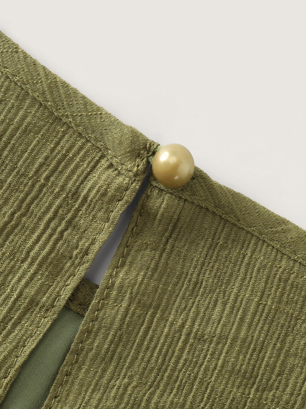 Textured Front Pleat Flutter Sleeve Blouse