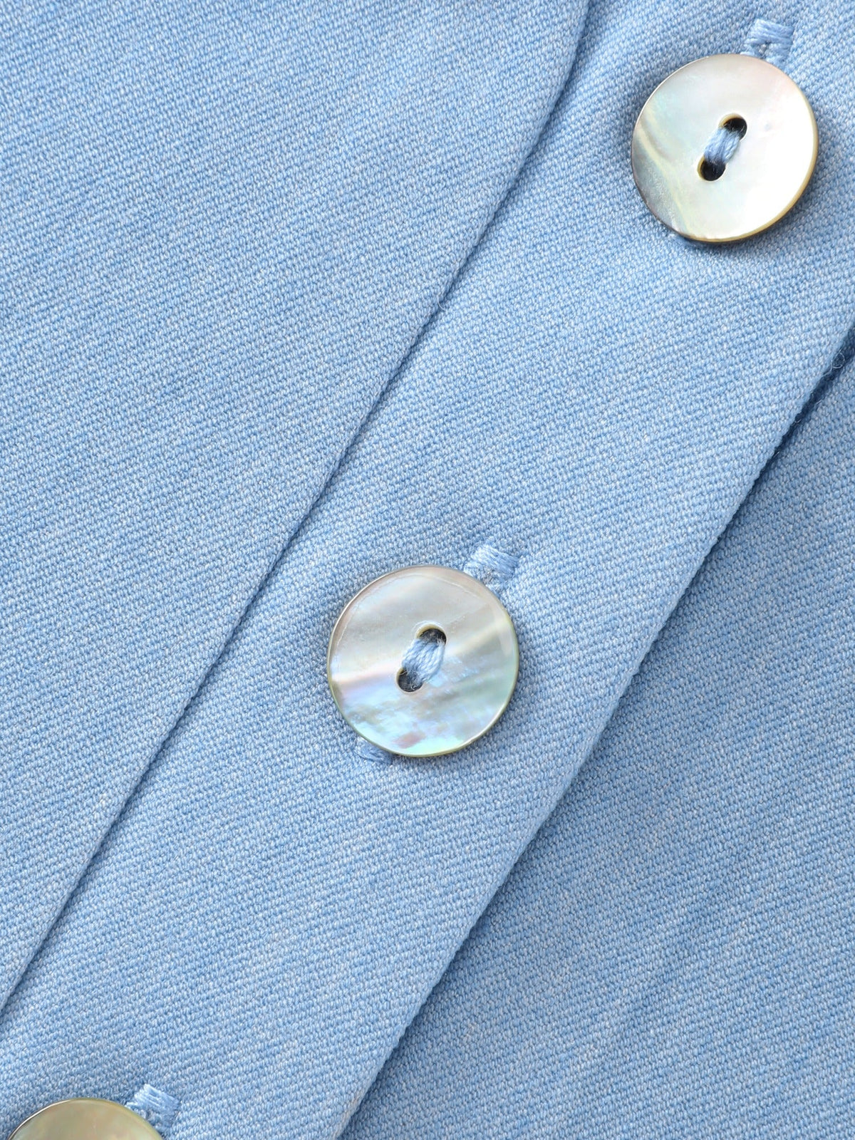 Notched Collar Half Button Shirred Cuff Blouse