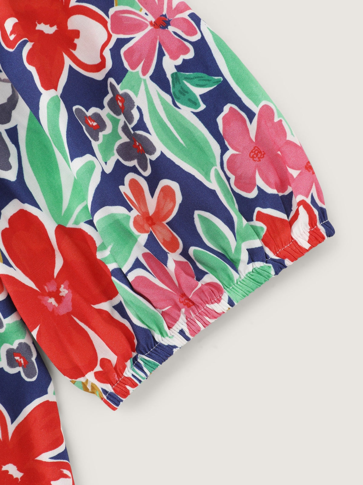 Supersoft Floral Print Ruffle Trim Blouse