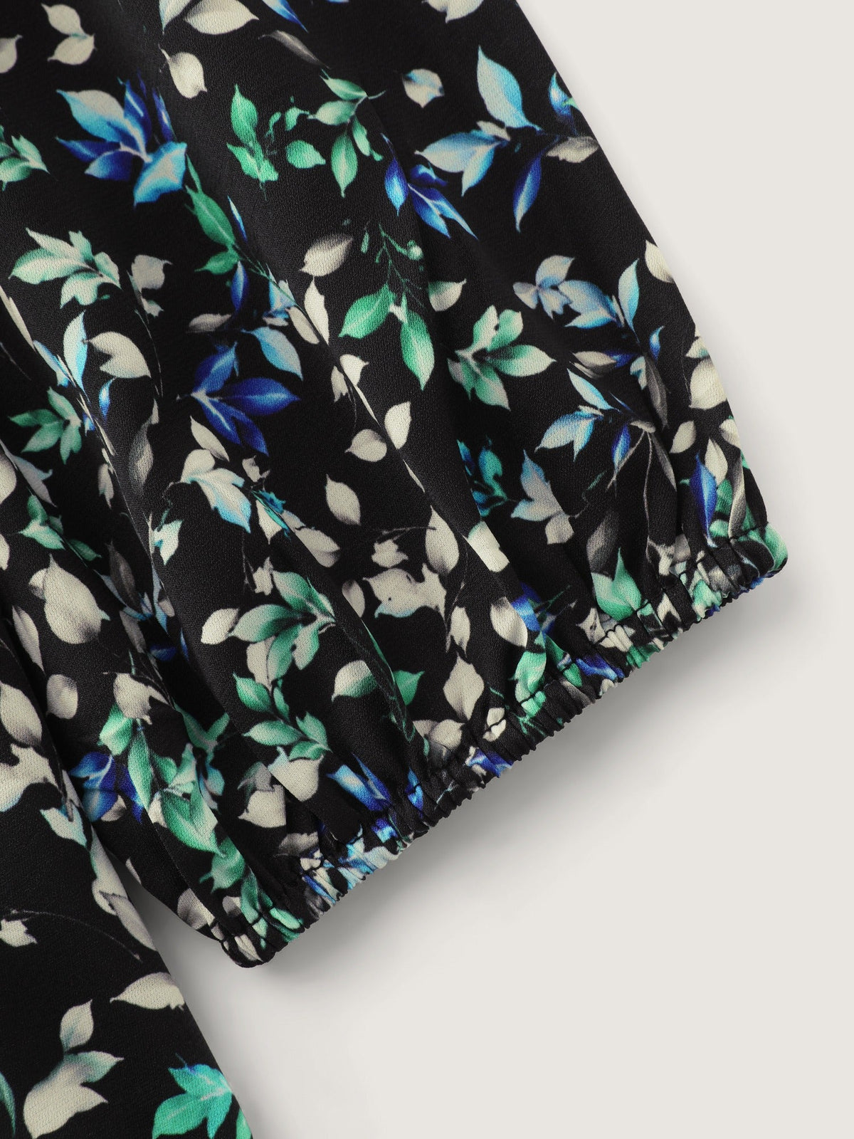 Floral Print Front Pleated Blouse