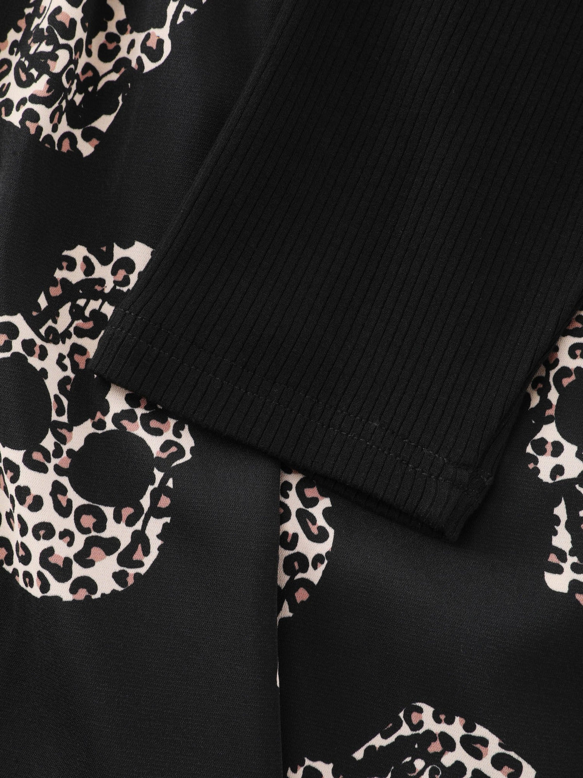 Leopard Skull Print Square Neck Mini Dress