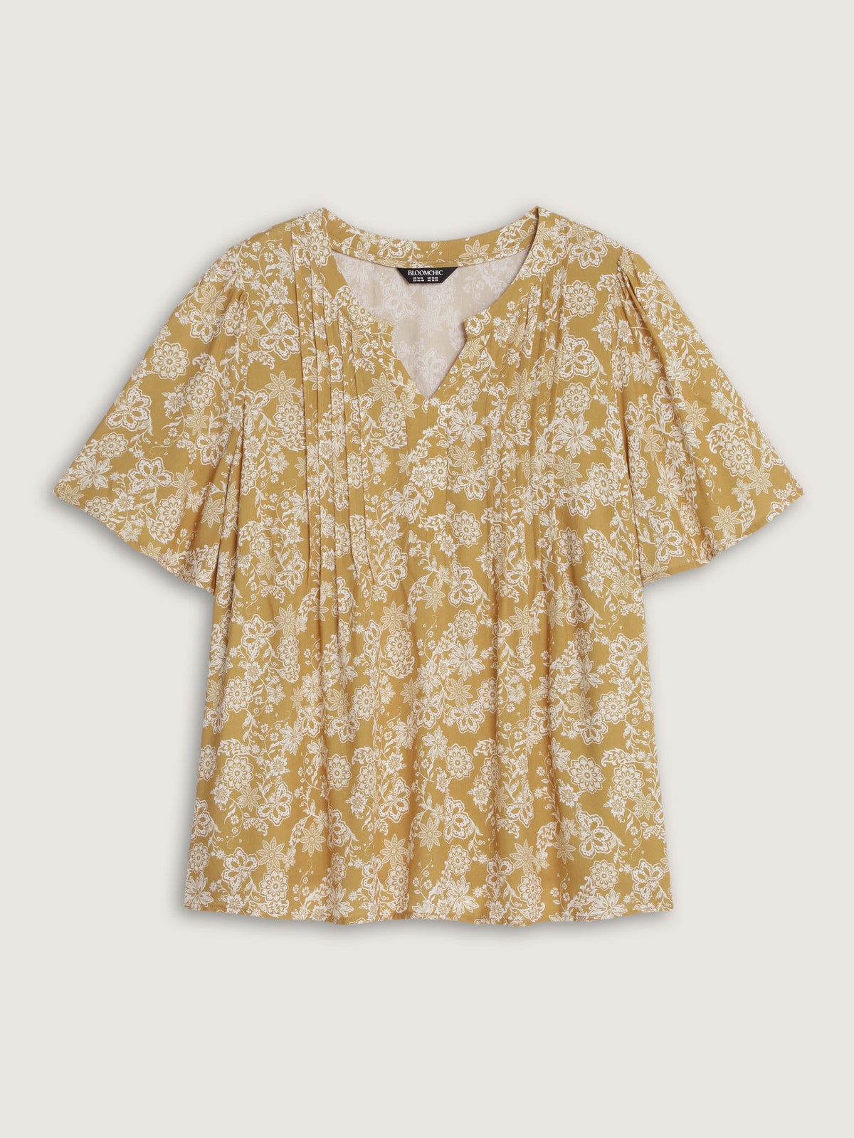 Supersoft Floral Print Front Pleated Blouse