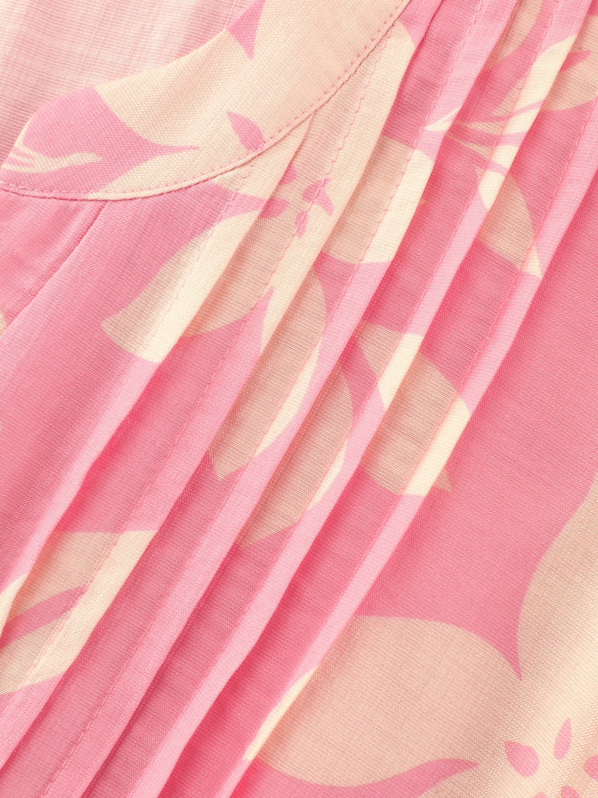 Supersoft Floral Print Front Pleated Mini Dress