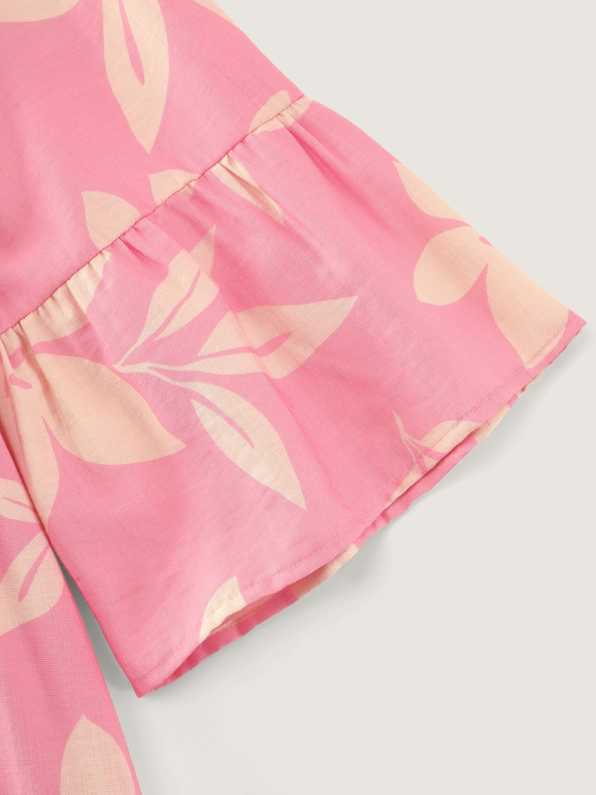 Supersoft Floral Print Front Pleated Mini Dress