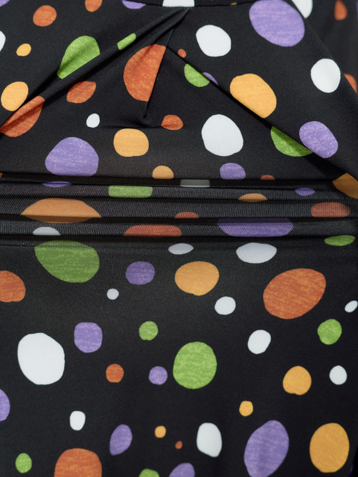 Retro Colorful Polka Dot Sleeveless Midi Dress
