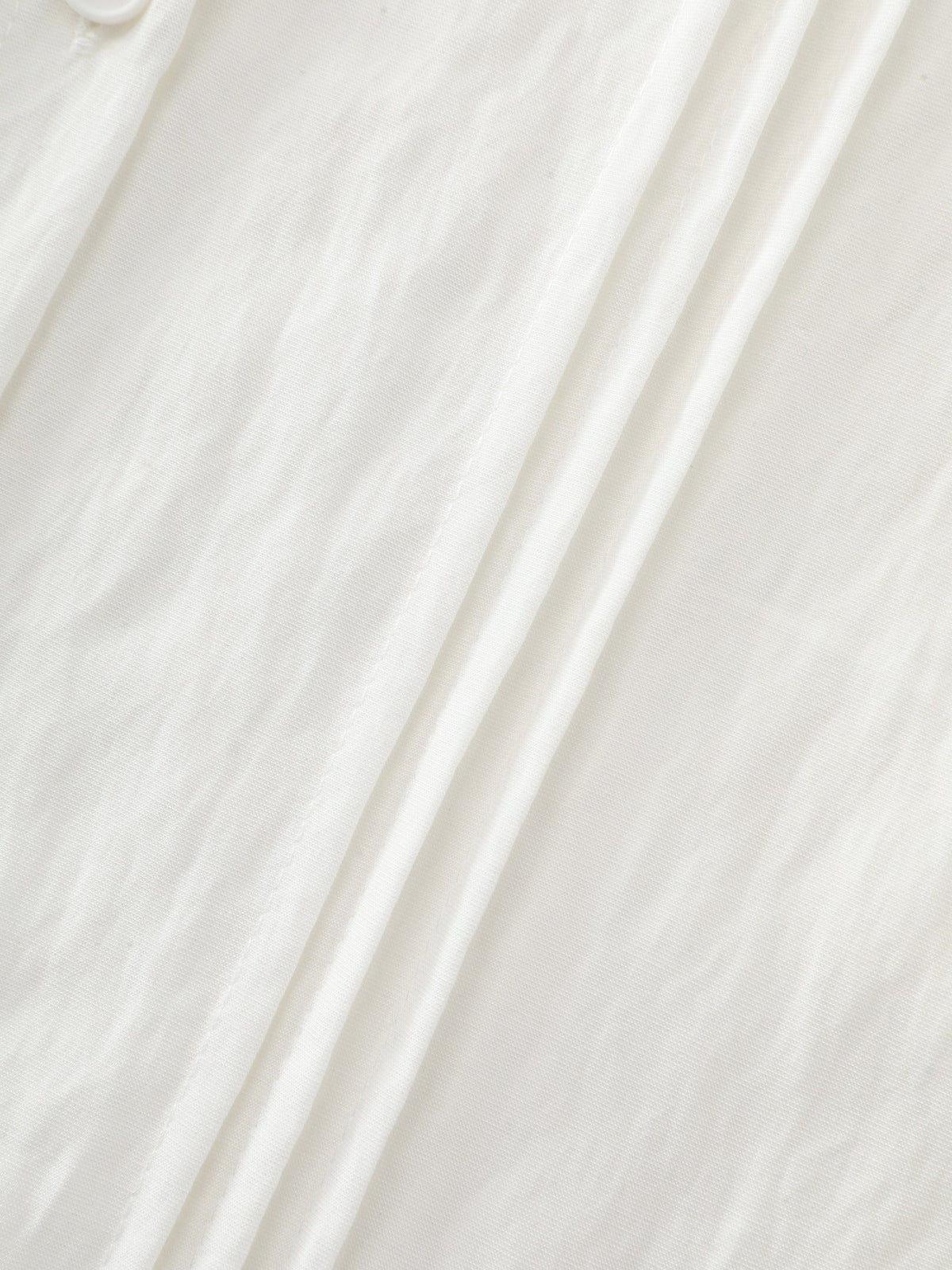 Peter Pan Collar Pleated Button‑Down Blouse