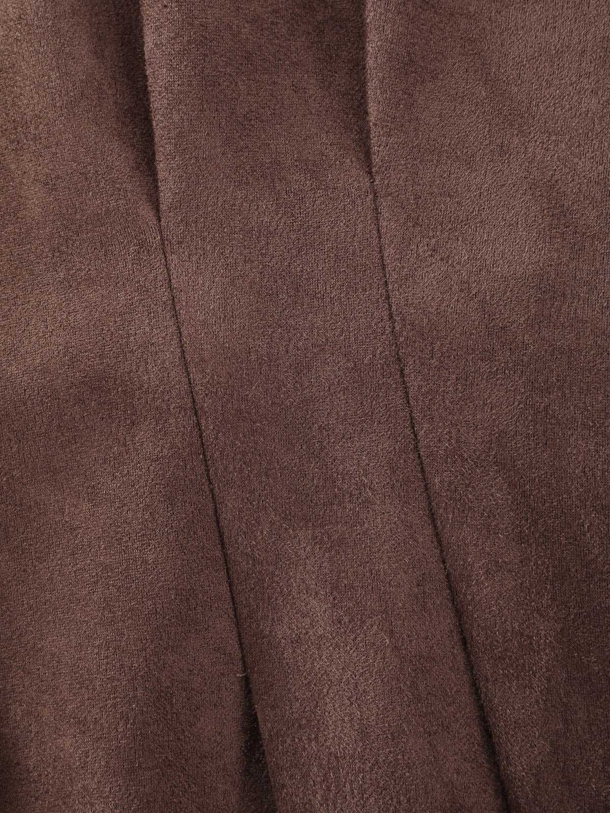 Velvety Texture Button Front Waist Pleated Midi Dress