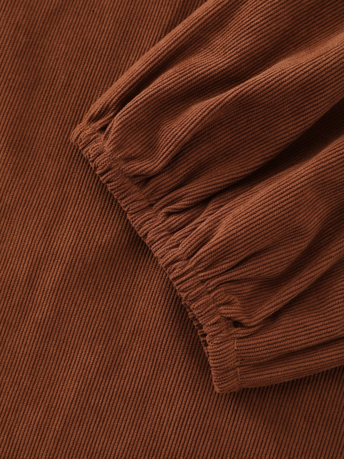 Corduroy Long Sleeve Ruffle Hem Mini Dress