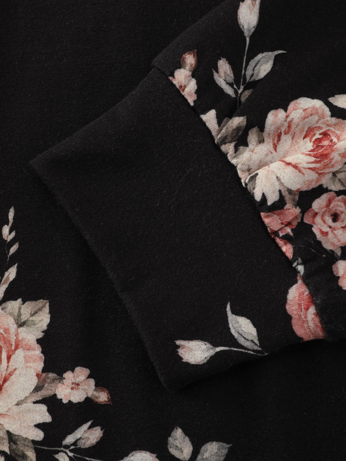 Stretchy Floral Print Drawstring Hooded Mini Dress