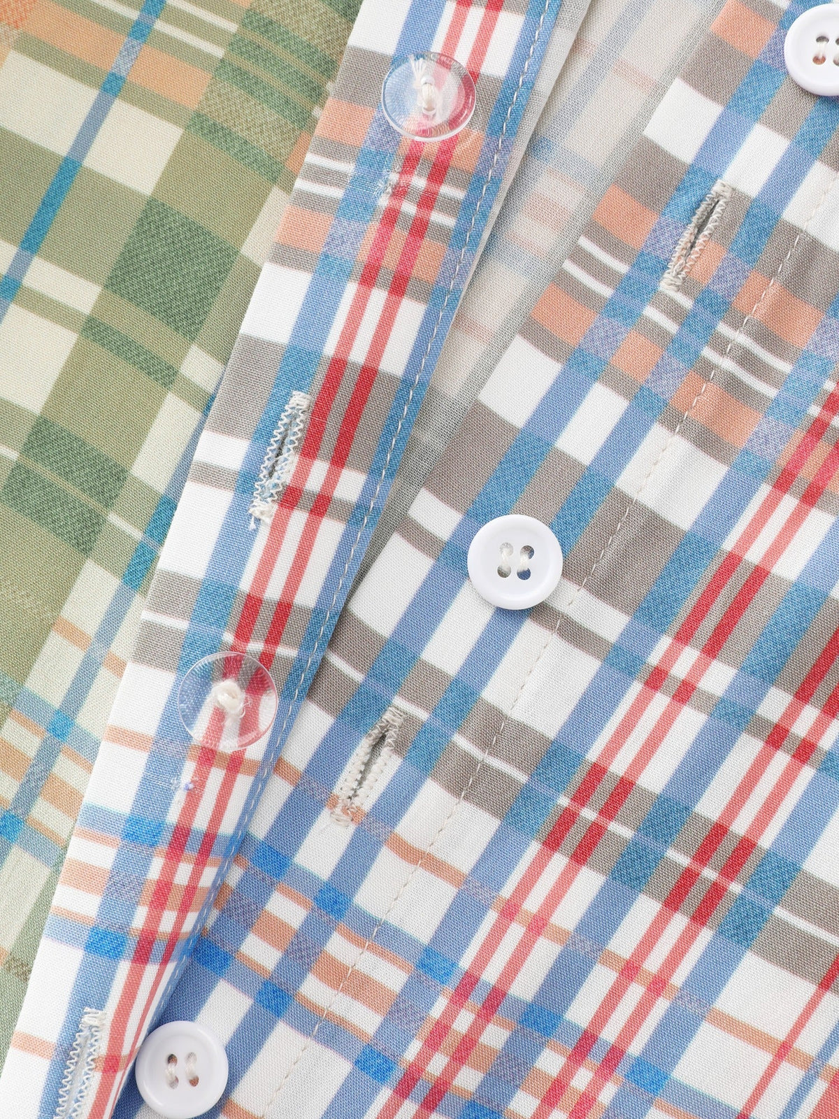 Supersoft Colorful Plaid Button Down Blouse