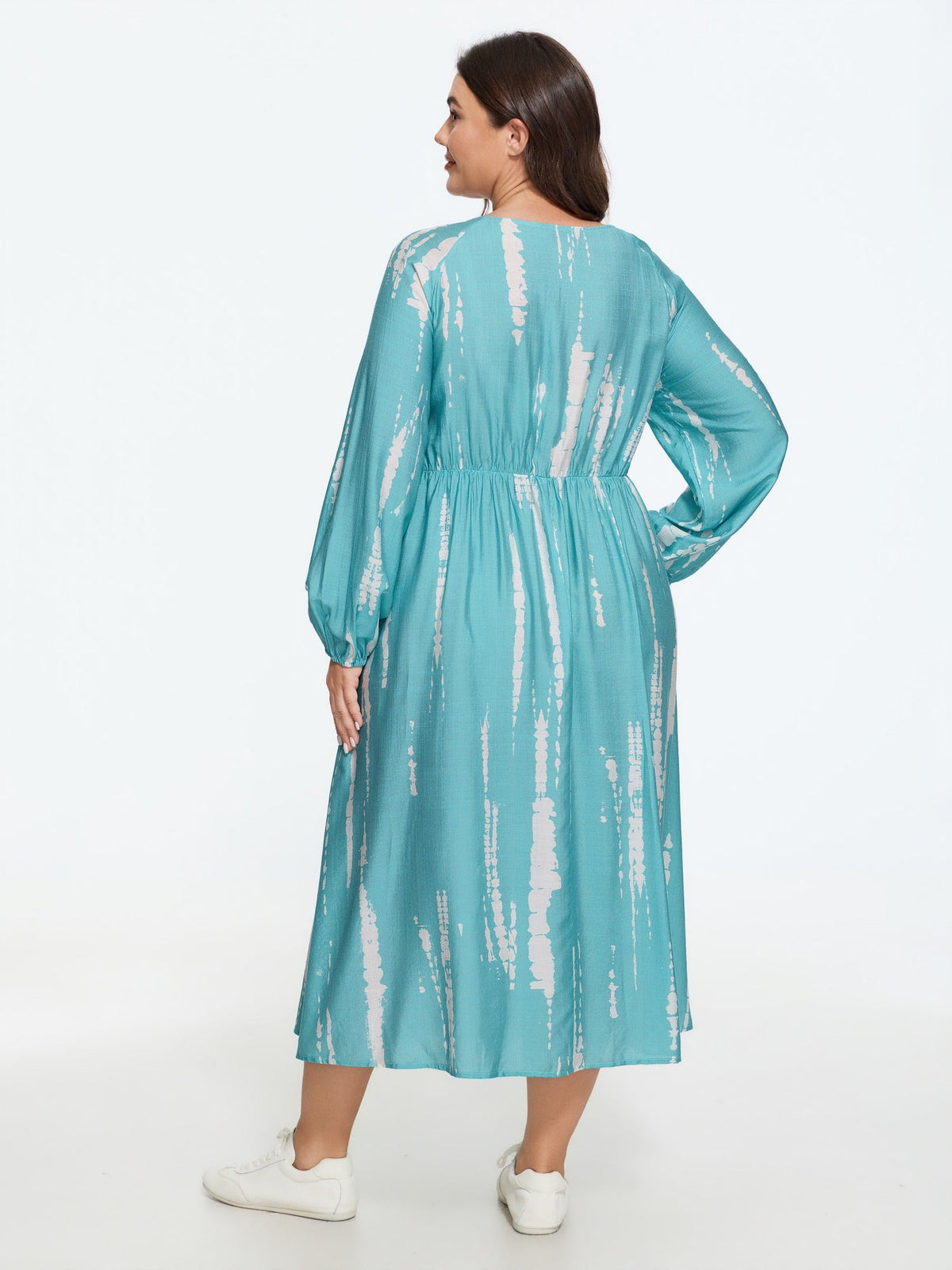 Supersoft Tie Dye Drawstring Waist Midi Dress