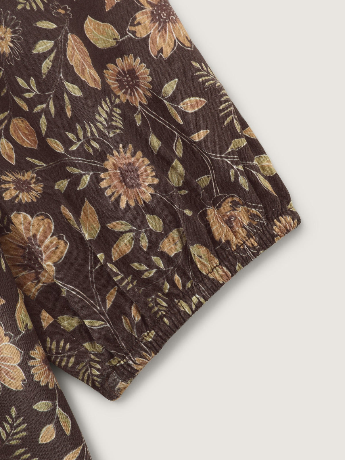 Supersoft Vintage Floral Pleated Long Sleeve Shirt