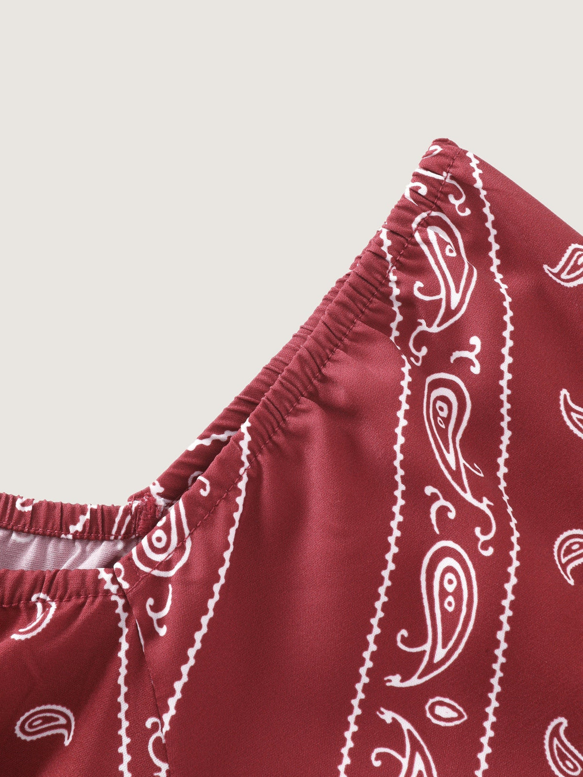 Paisley Print Flutter Sleeve Babydoll Blouse