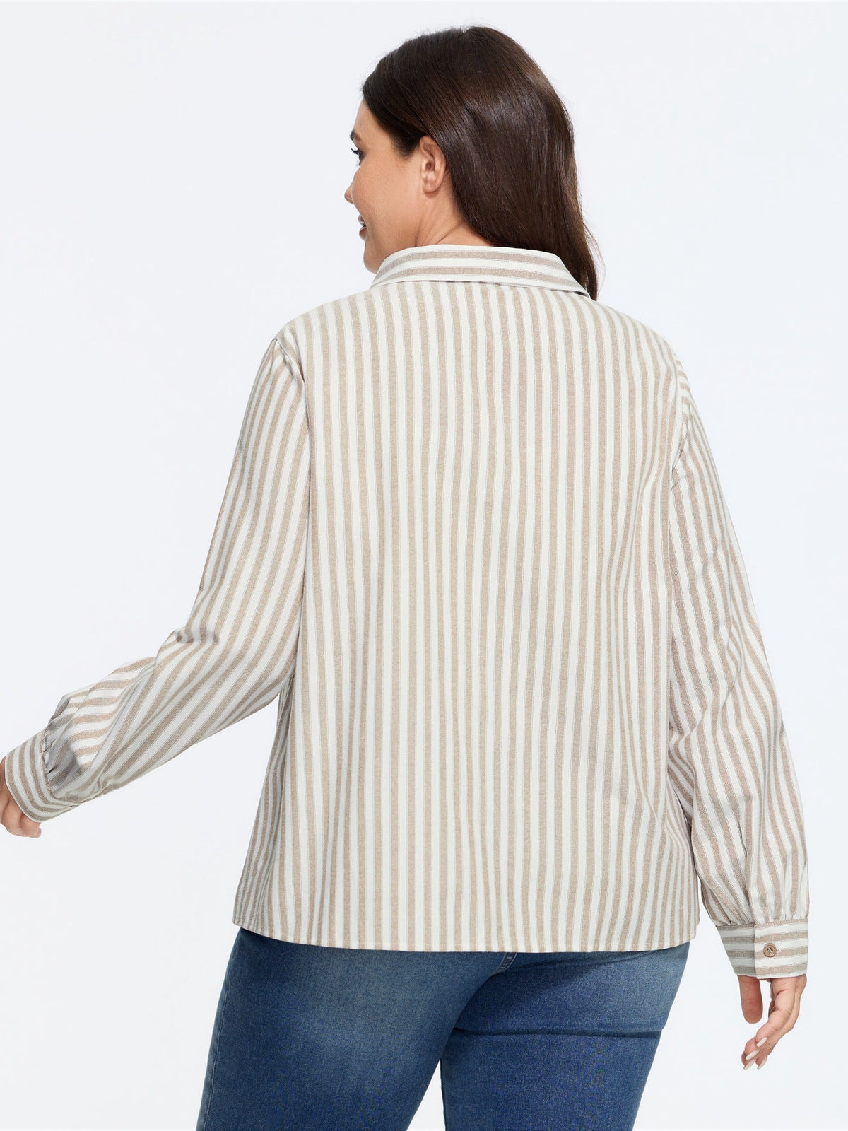 Striped Collared Button Down Shirt
