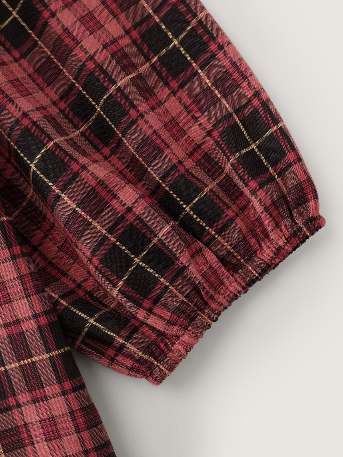 Plaid Round Neck Button Front Shirt