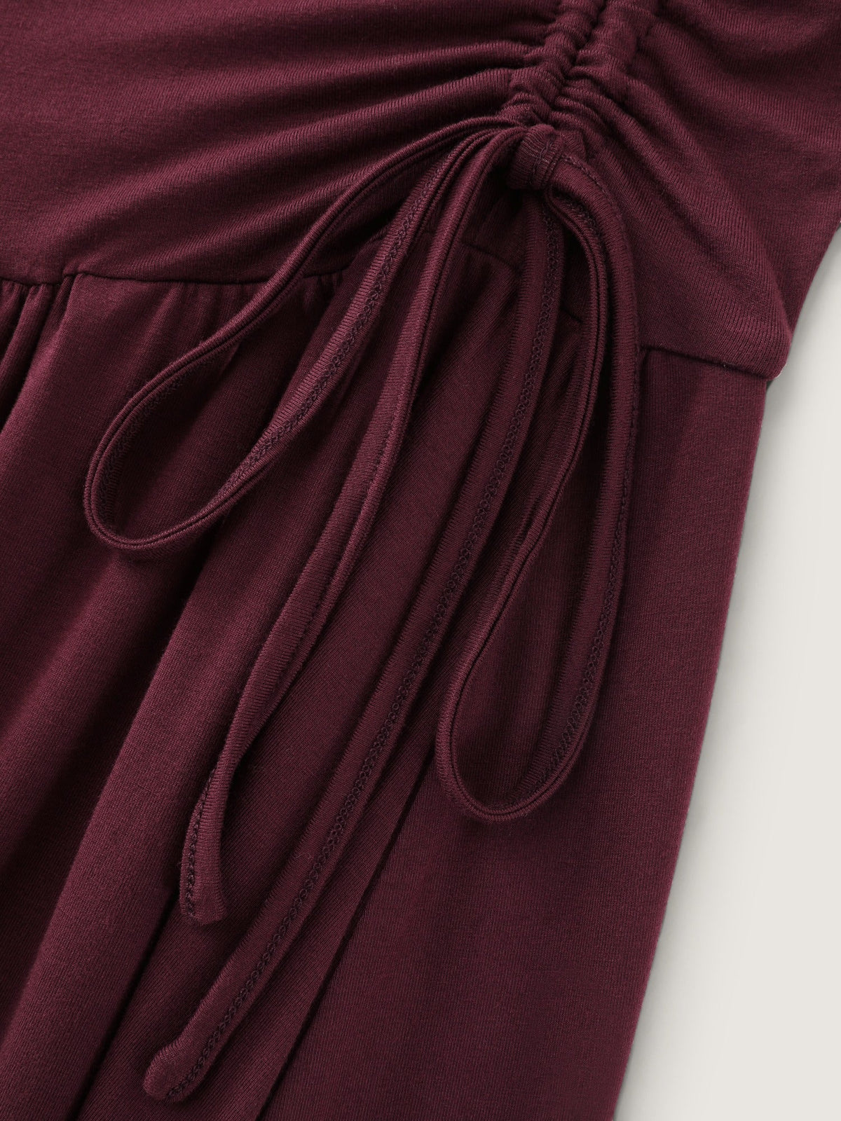 Supersoft U Neck Side Drawstring Midi Dress