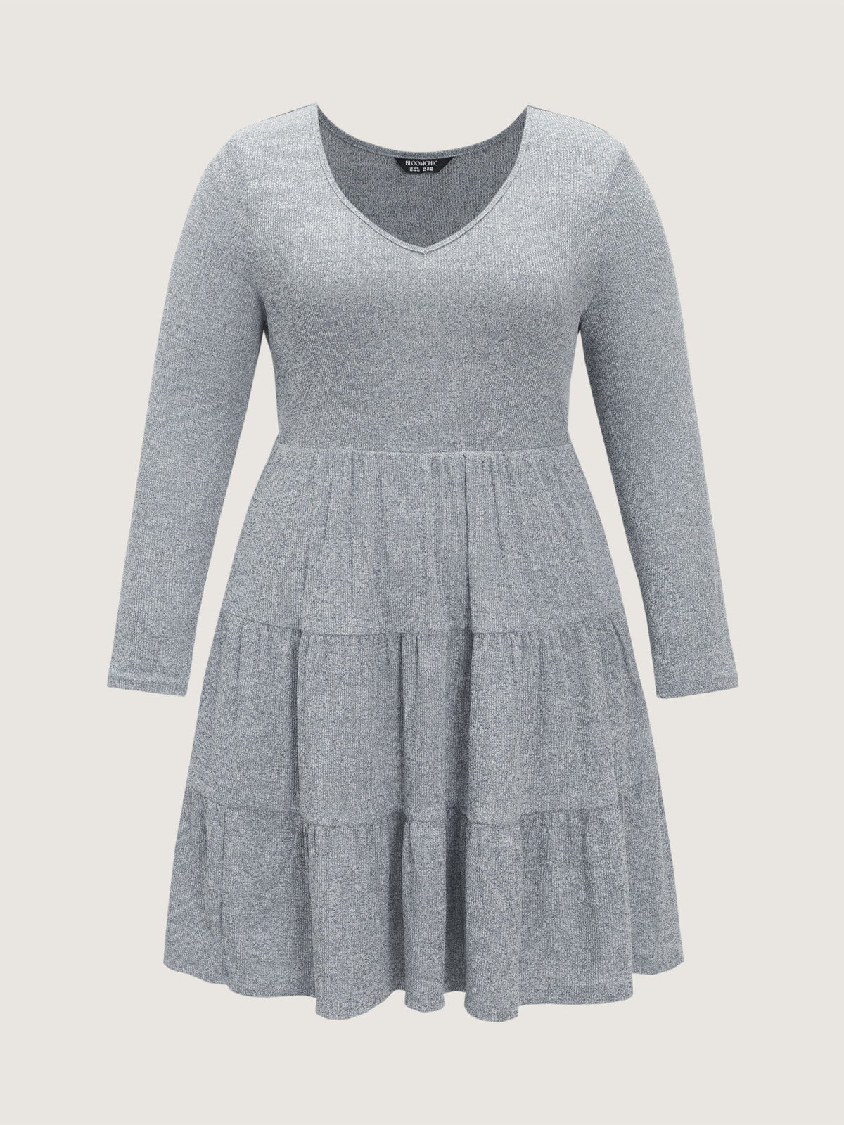 Supersoft Heather V Neck Tiered Mini Dress