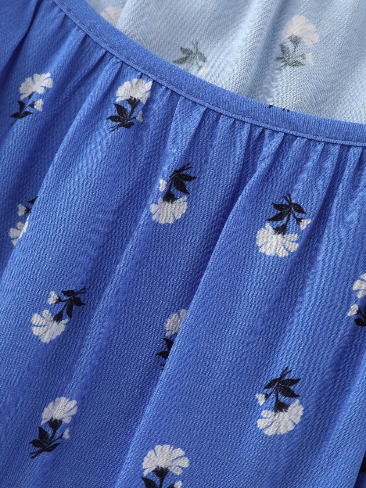 Supersoft Floral Print Lantern Sleeve Blouse