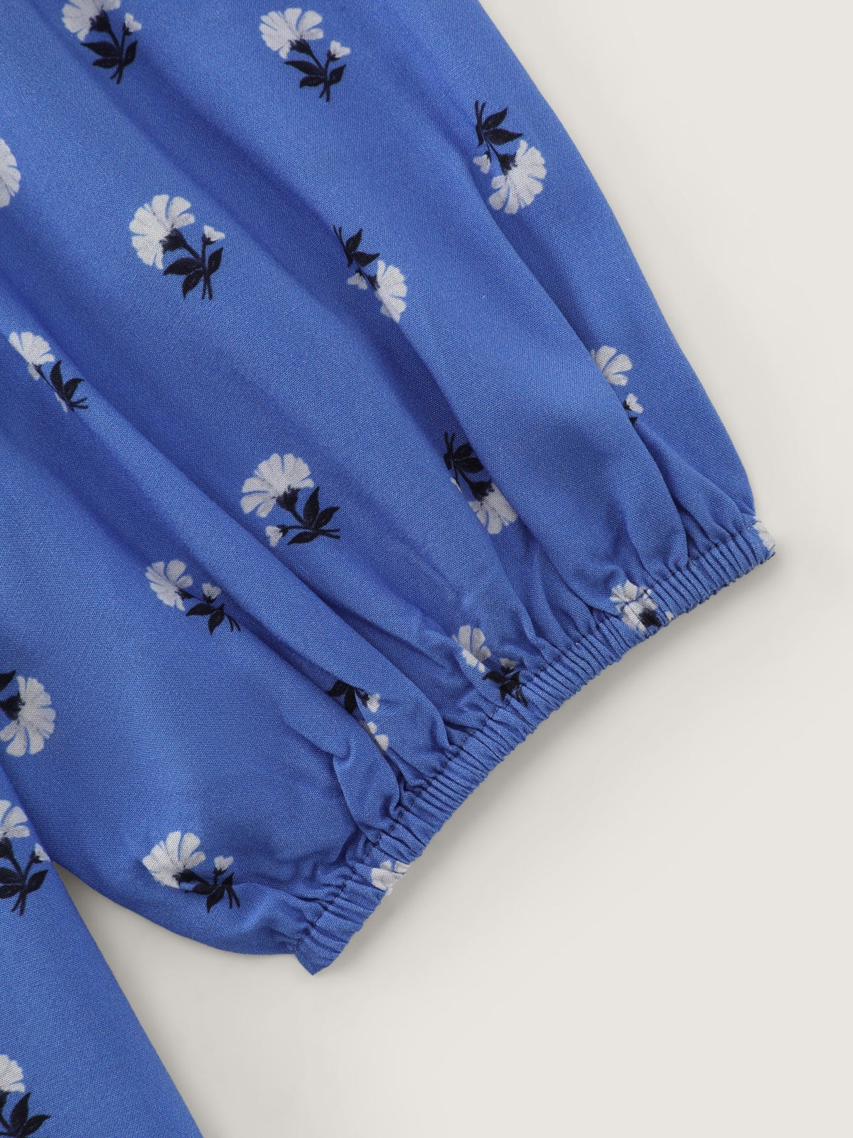 Supersoft Floral Print Lantern Sleeve Blouse