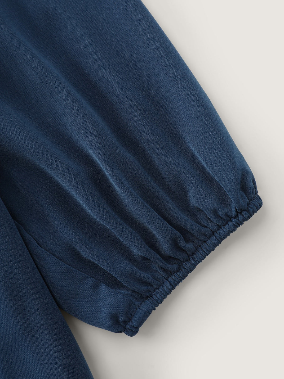 Shirred Neck Button Detail Blouse