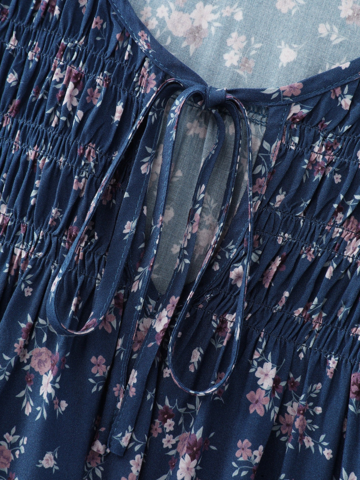 Supersoft Floral Print V Neck Tie Front Blouse