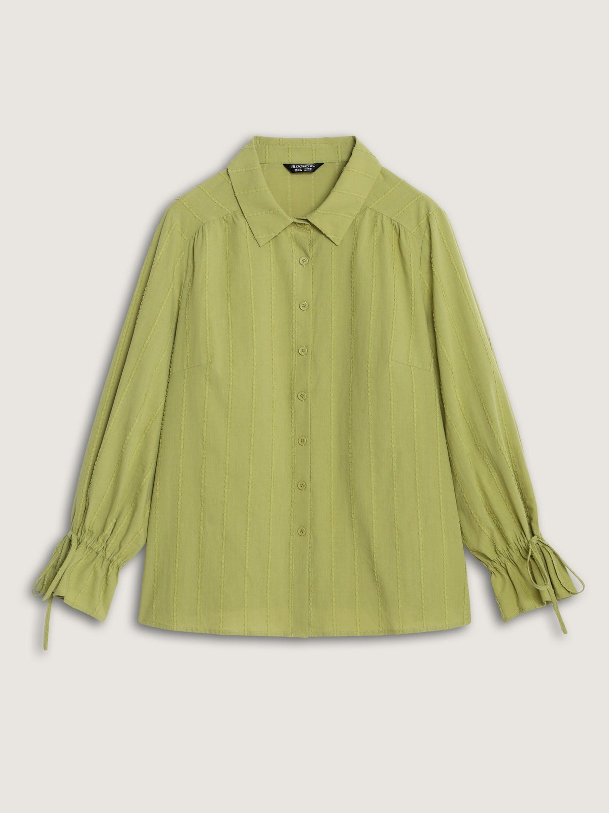 Cotton Textured Stripe Button Down Shirt