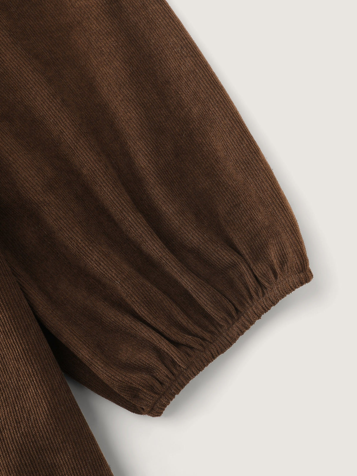 Corduroy Half Button Tiered Midi Dress