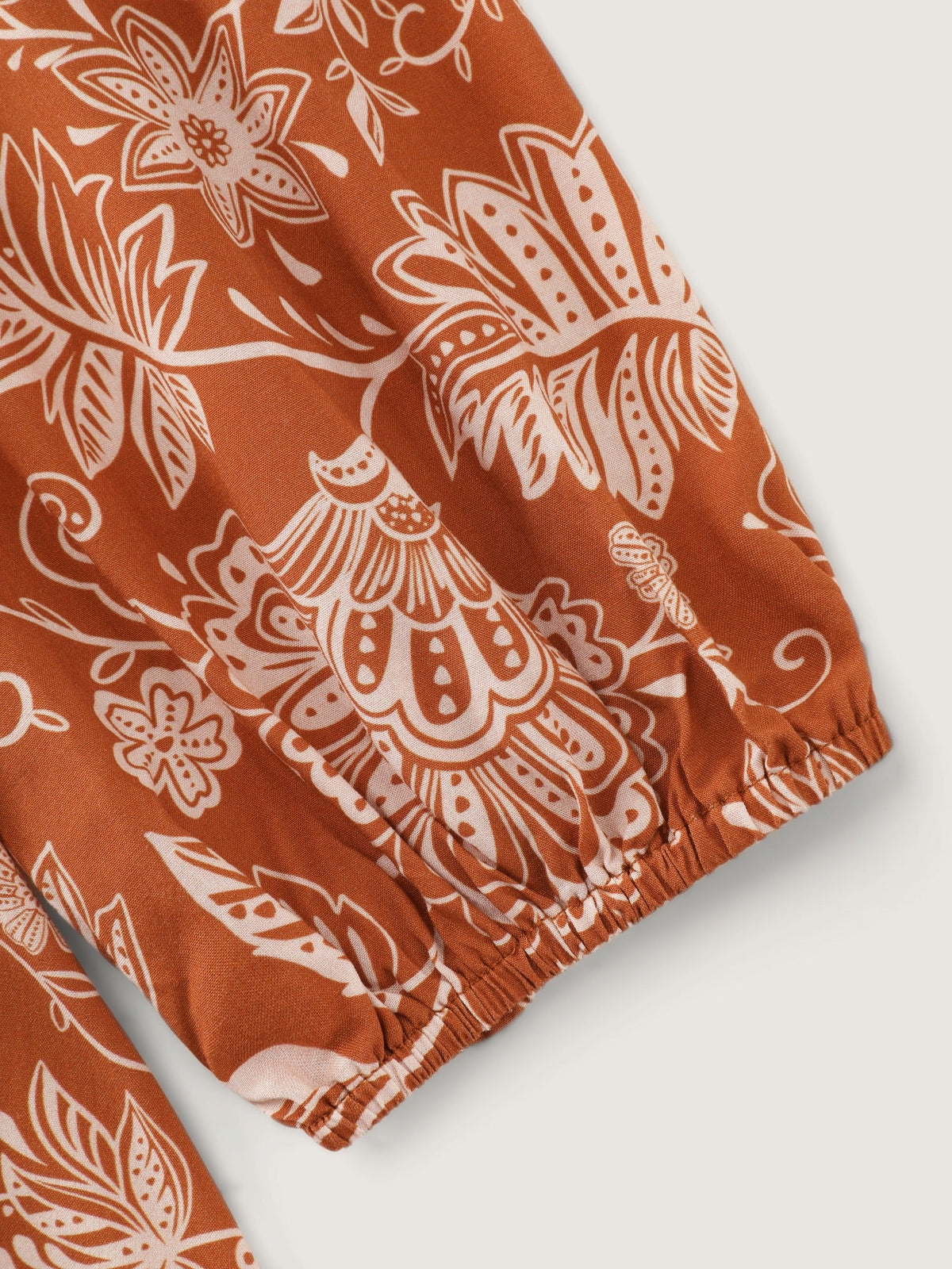 Supersoft Floral Print V Neck Ruched Blouse