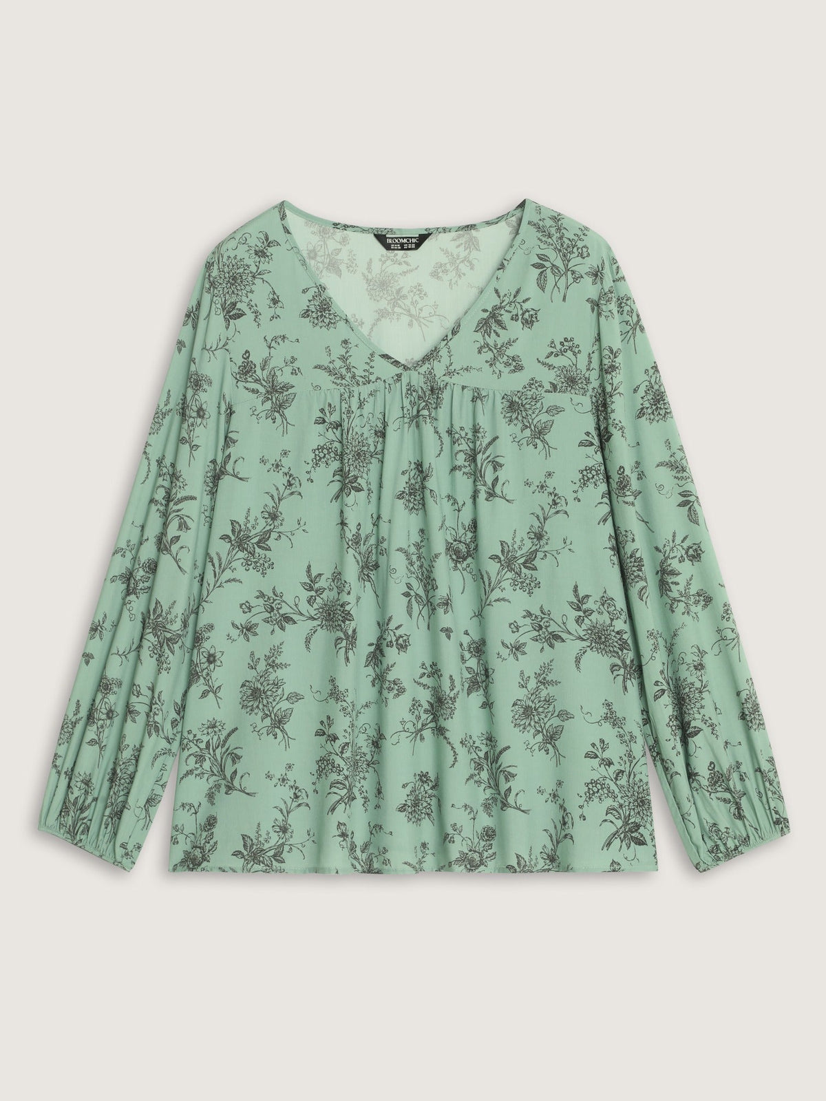 Supersoft Floral Print Front Pleated Blouse