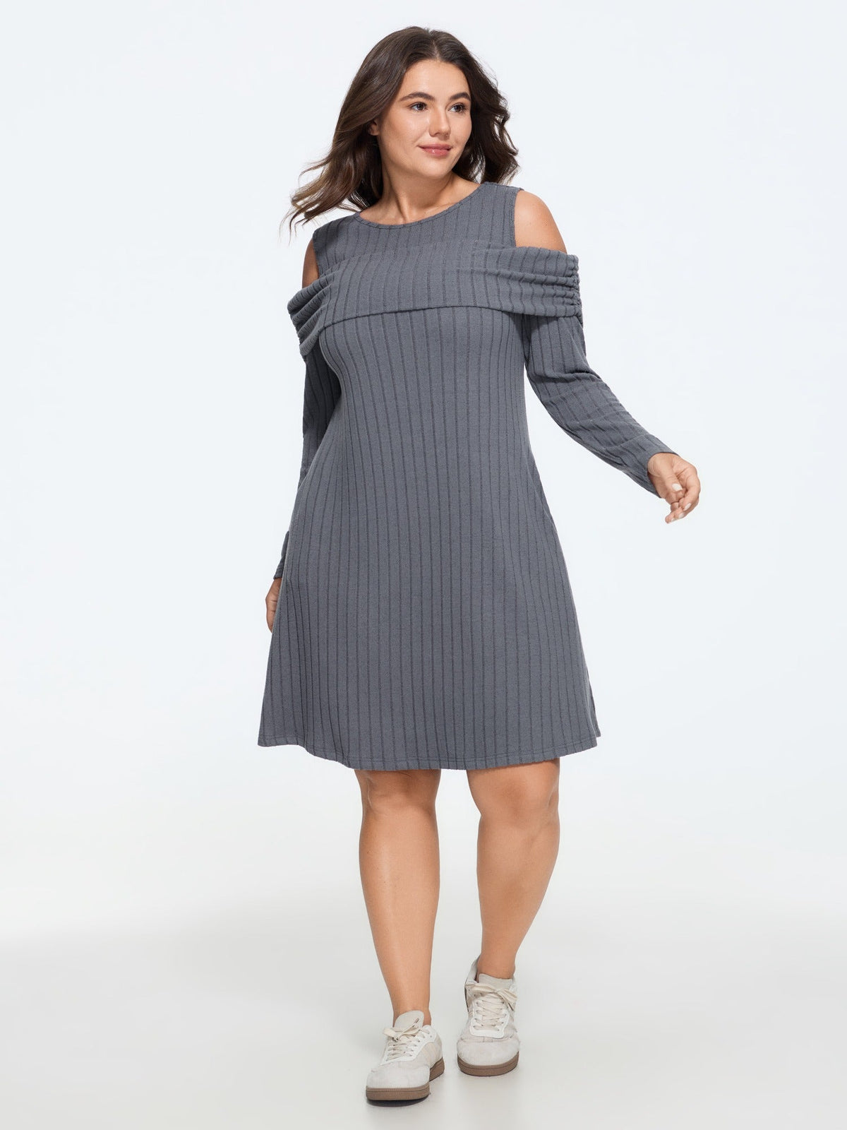 Supersoft Cold Shoulder Pocket Mini Dress