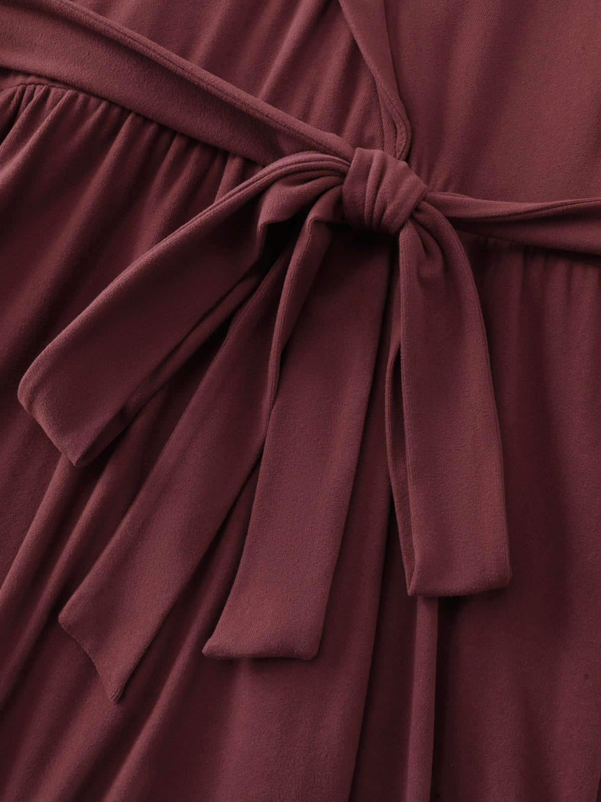 Supersoft Shawl Collar Wrap Tie Waist Midi Dress