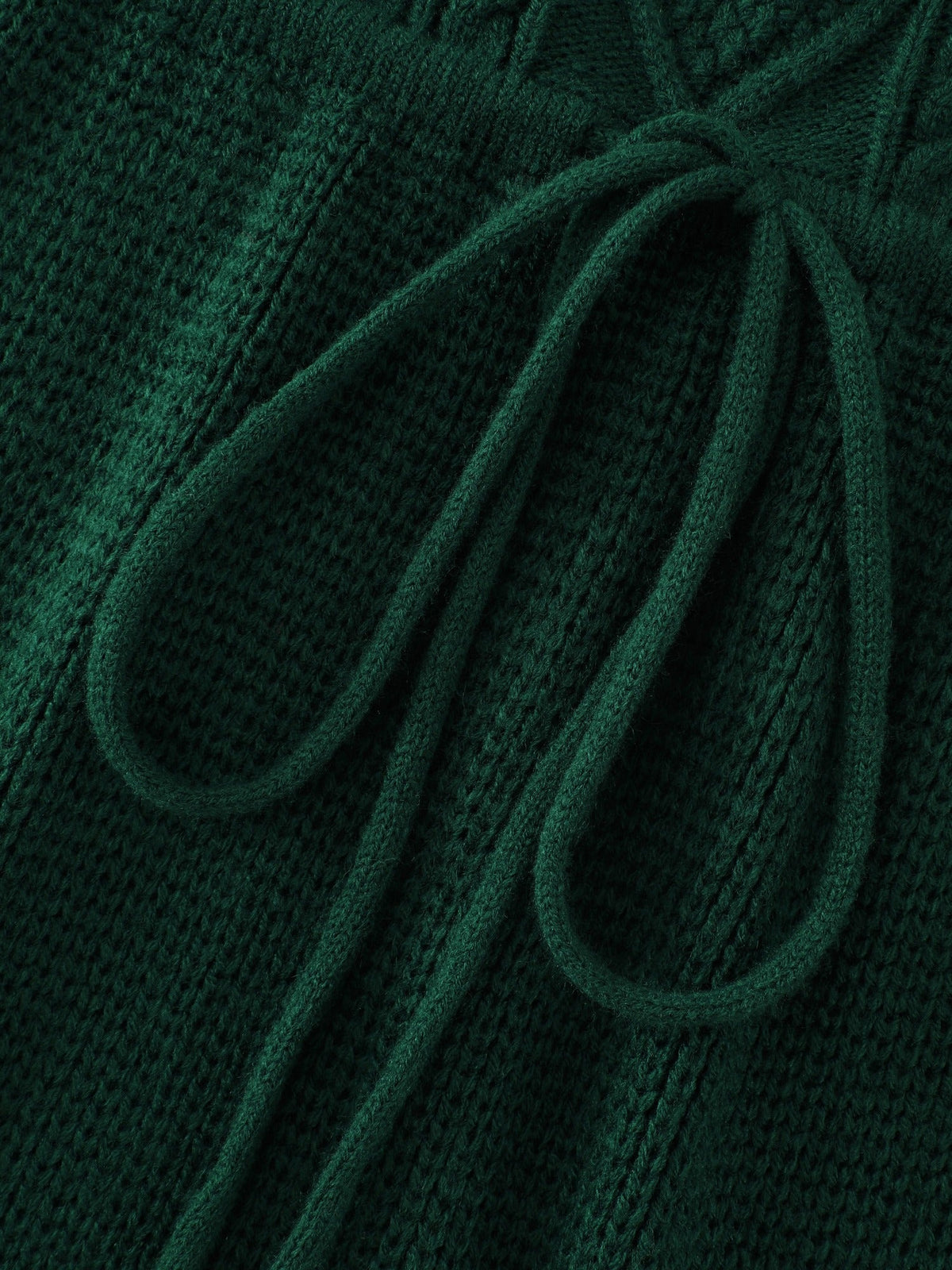 Square Neck Waist Tie Sweater Dress