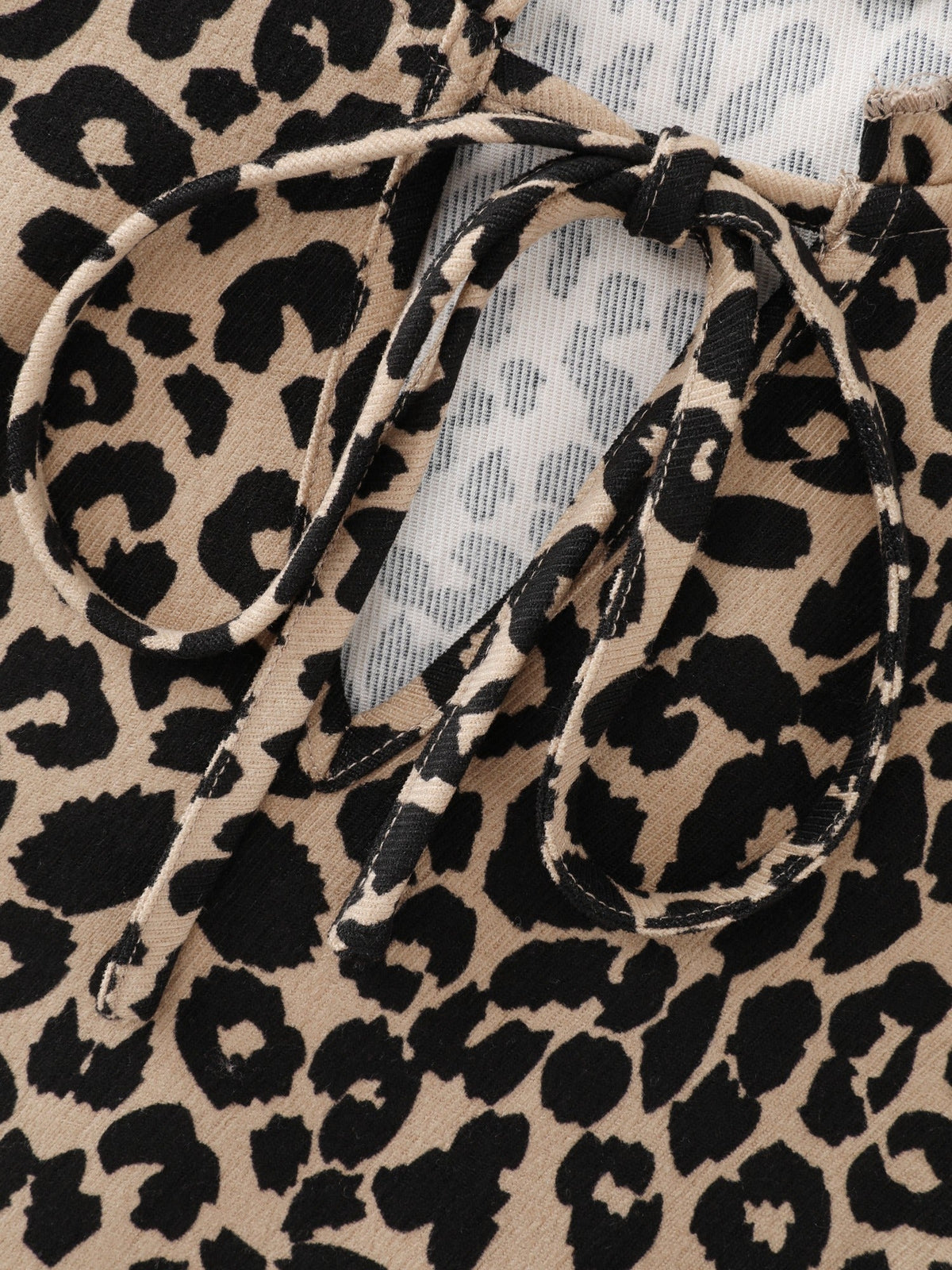 Leopard Print V Neck Maxi Dress