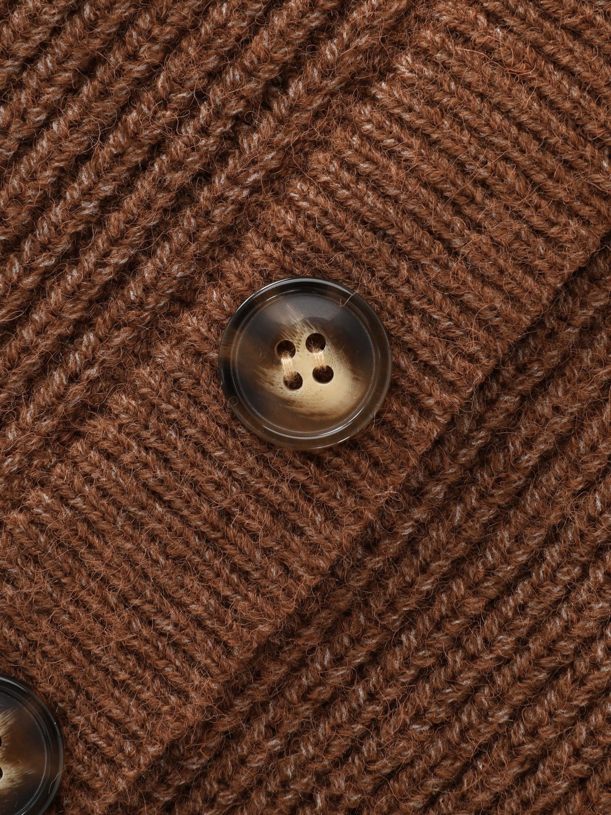 Textured V Neck Button Front Sweater Dress