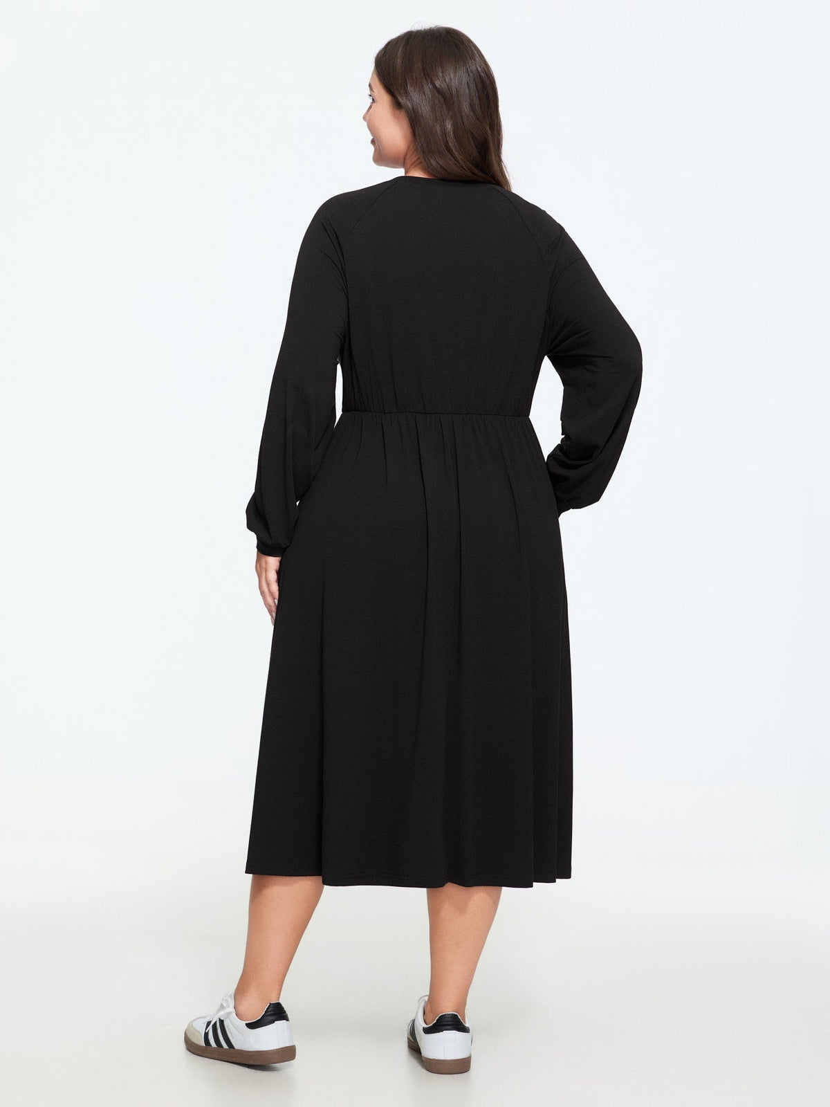 Paisley Print Drawstring Waist Midi Dress
