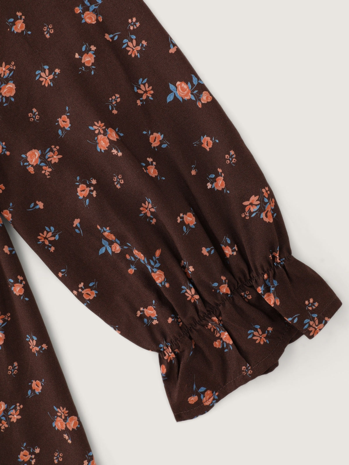 Supersoft Floral Print Ruffle Hem Blouse