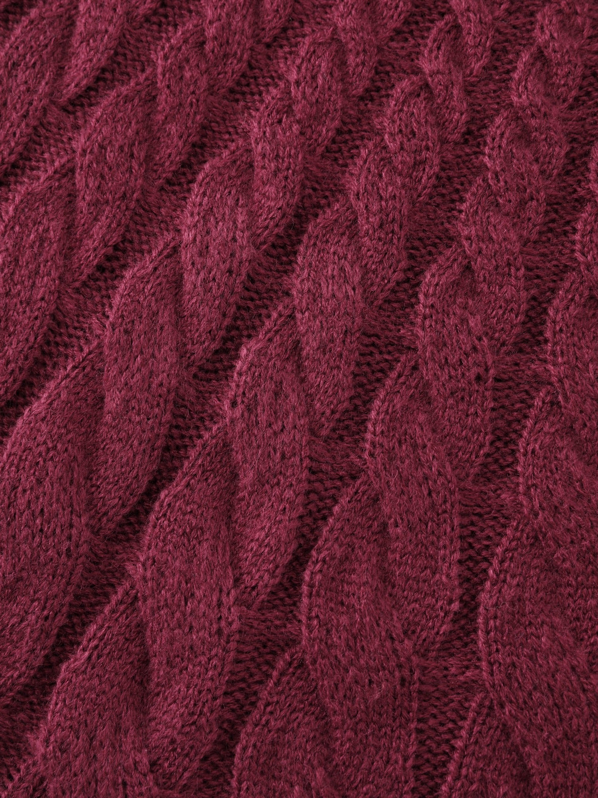 Crew Neck Cable Knit Sweater Dress