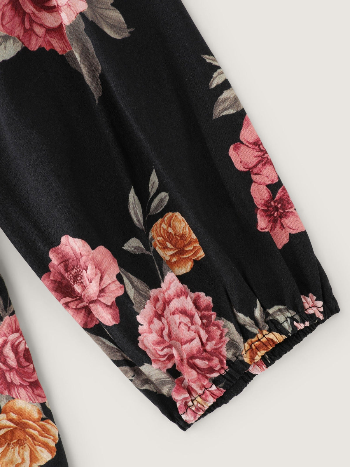 Floral Print Plicated Peplum Blouse