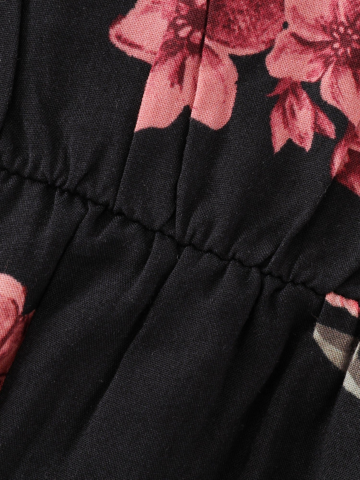 Floral Print Plicated Peplum Blouse
