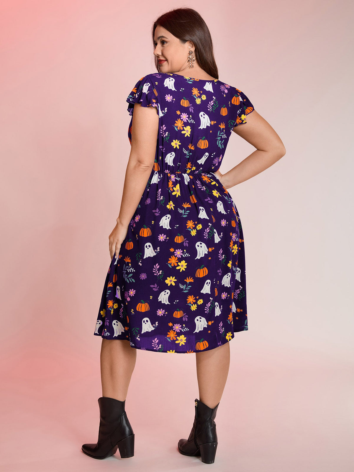 Ghost Party Rayon Pockets Mini Dress