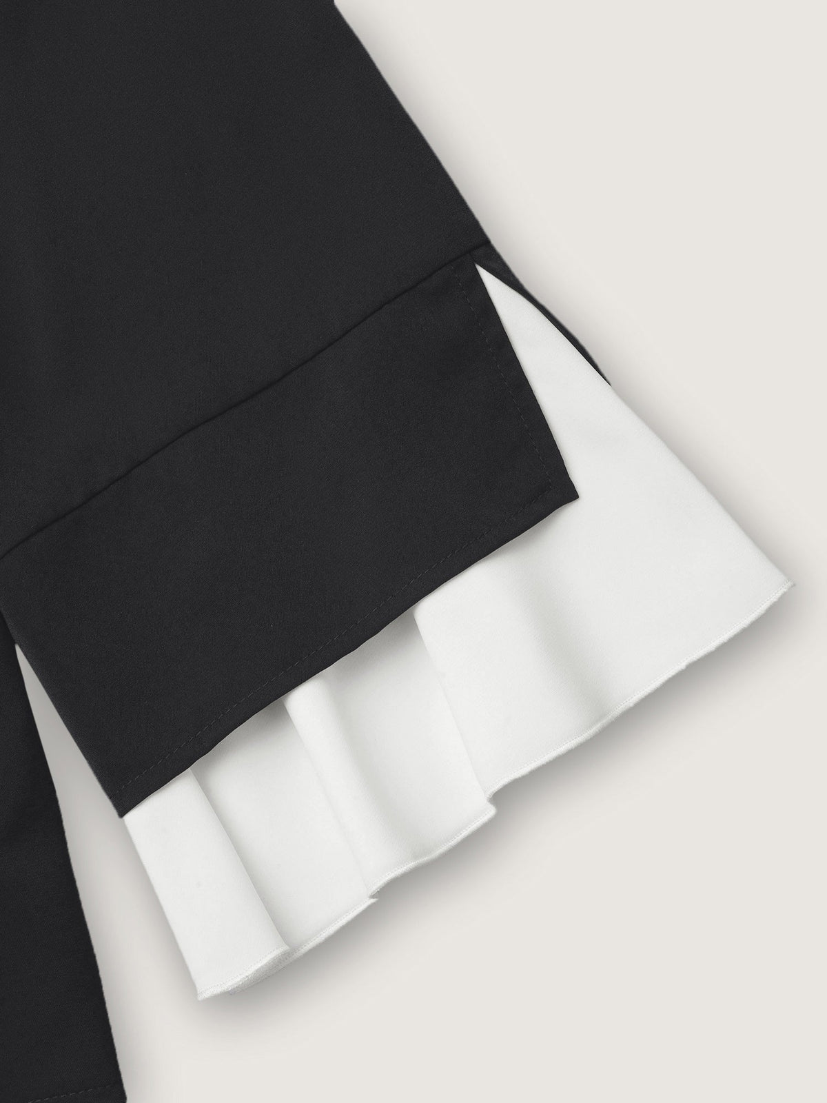 Contrast Patchwork Bell Sleeve Blouse