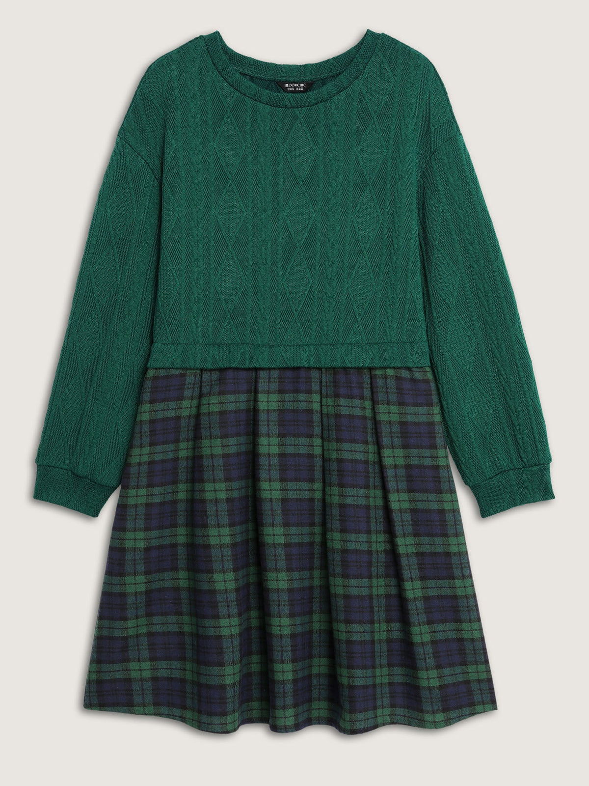 Layered Plaid Pockets Mini Dress